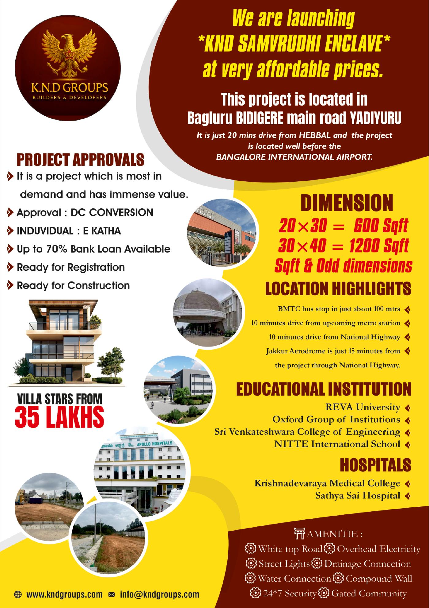 KND Samvrudhi Enclave brochure cover